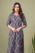 Load image into Gallery viewer, Madhavi Black Abstract Kurti
