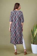 Load image into Gallery viewer, Madhavi Black Abstract Kurti
