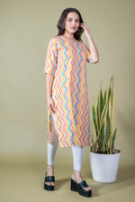 Load image into Gallery viewer, Reena Multicolor Lehariya Kurti
