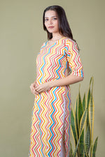 Load image into Gallery viewer, Reena Multicolor Lehariya Kurti
