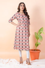 Load image into Gallery viewer, Priya Pink Abstract Kurti
