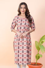 Load image into Gallery viewer, Priya Pink Abstract Kurti
