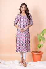 Load image into Gallery viewer, Tanvi Purple Abstract Kurti
