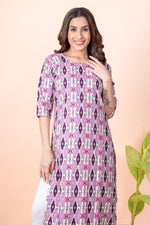 Load image into Gallery viewer, Tanvi Purple Abstract Kurti
