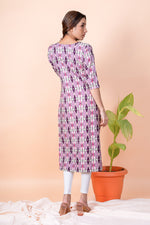 Load image into Gallery viewer, Tanvi Purple Abstract Kurti
