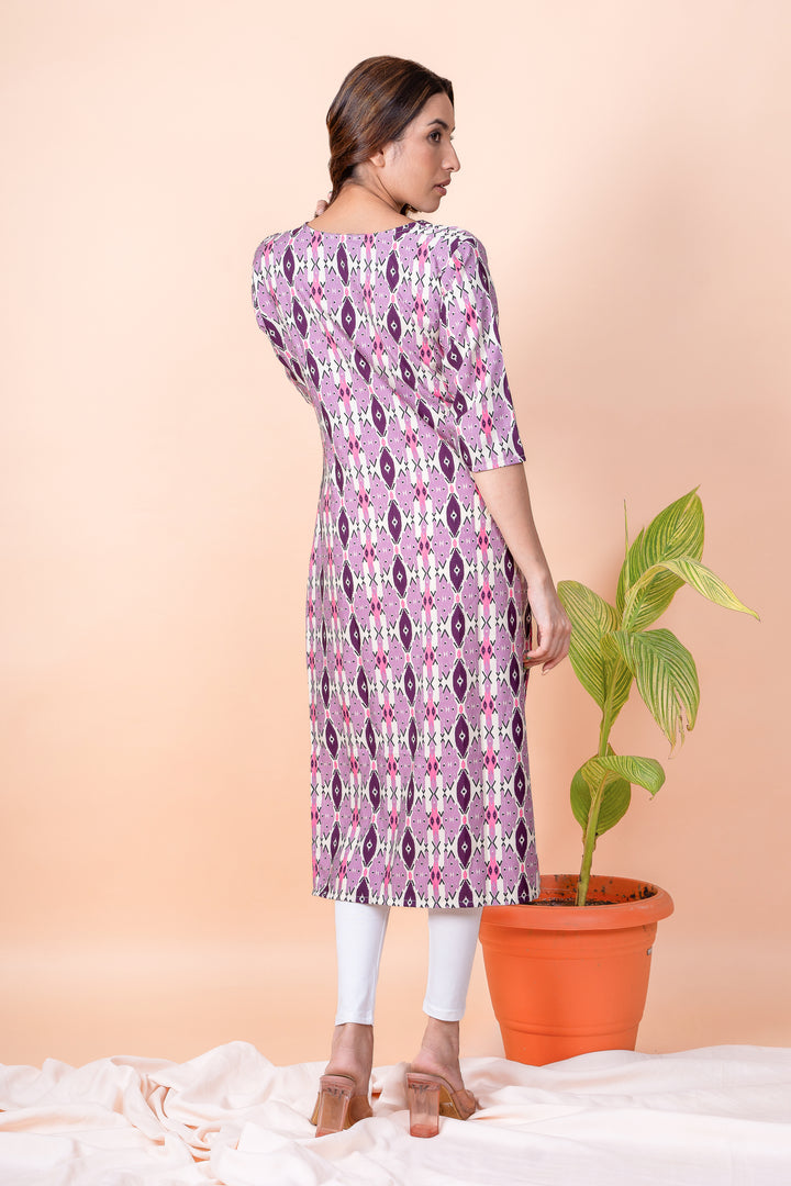 Tanvi Purple Abstract Kurti