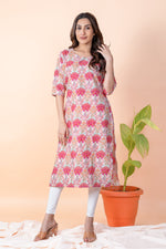 Load image into Gallery viewer, Indira Multicolor Abstract Block Print Kurti
