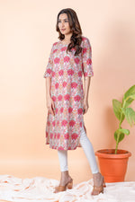 Load image into Gallery viewer, Indira Multicolor Abstract Block Print Kurti
