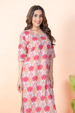 Load image into Gallery viewer, Indira Multicolor Abstract Block Print Kurti
