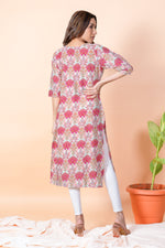 Load image into Gallery viewer, Indira Multicolor Abstract Block Print Kurti
