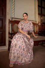 Load image into Gallery viewer, Pink muslin 2-piece skirt and top set
