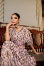 Load image into Gallery viewer, Pink muslin 2-piece skirt and top set
