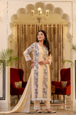 Load image into Gallery viewer, Yellow cotton shifley printed kurta set
