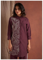 Load image into Gallery viewer, Wine cotton poplin co-ord set
