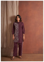 Load image into Gallery viewer, Wine cotton poplin co-ord set
