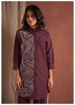 Load image into Gallery viewer, Wine cotton poplin co-ord set
