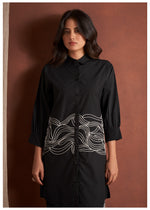 Load image into Gallery viewer, Black cotton poplin co-ord set
