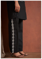 Load image into Gallery viewer, Black cotton poplin co-ord set
