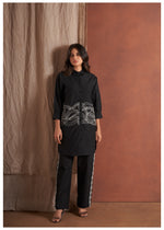Load image into Gallery viewer, Black cotton poplin co-ord set
