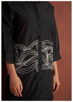 Load image into Gallery viewer, Black cotton poplin co-ord set
