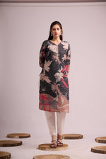 Load image into Gallery viewer, Grey cotton shifley kurta

