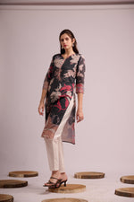 Load image into Gallery viewer, Grey cotton shifley kurta
