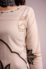 Load image into Gallery viewer, White and black pure cotton digital print kurta set with dupatta
