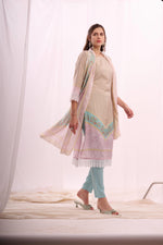 Load image into Gallery viewer, Mustard pure muslin digital printed kurta set with dupatta
