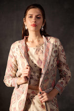 Load image into Gallery viewer, Beige printed linen co-ord set
