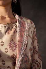 Load image into Gallery viewer, Beige printed linen co-ord set
