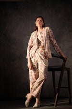 Load image into Gallery viewer, Beige printed linen co-ord set
