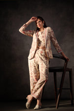 Load image into Gallery viewer, Beige printed linen co-ord set
