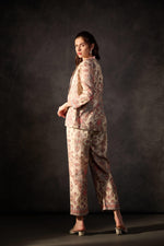 Load image into Gallery viewer, Beige printed linen co-ord set
