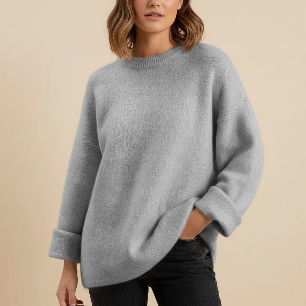 Tröja dam rymlig textilyta | vardagsbruk